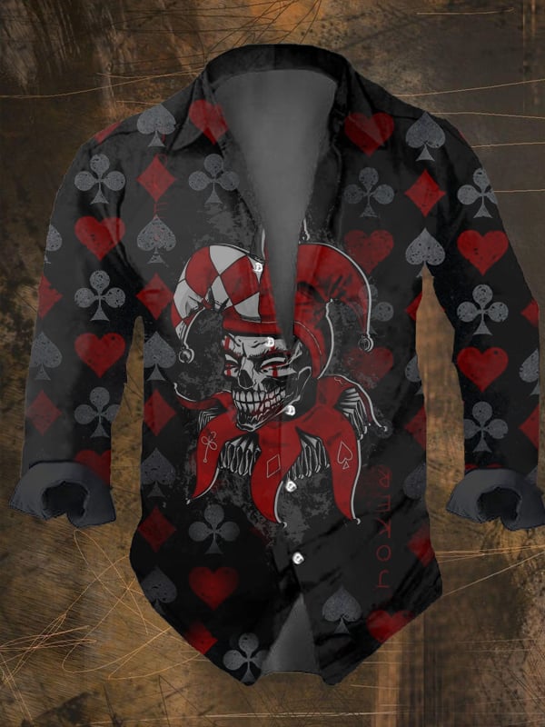 Halloween Men's Dark Skull Pri - Vintage Hawaiian Floral Shirt ulasan dan harga